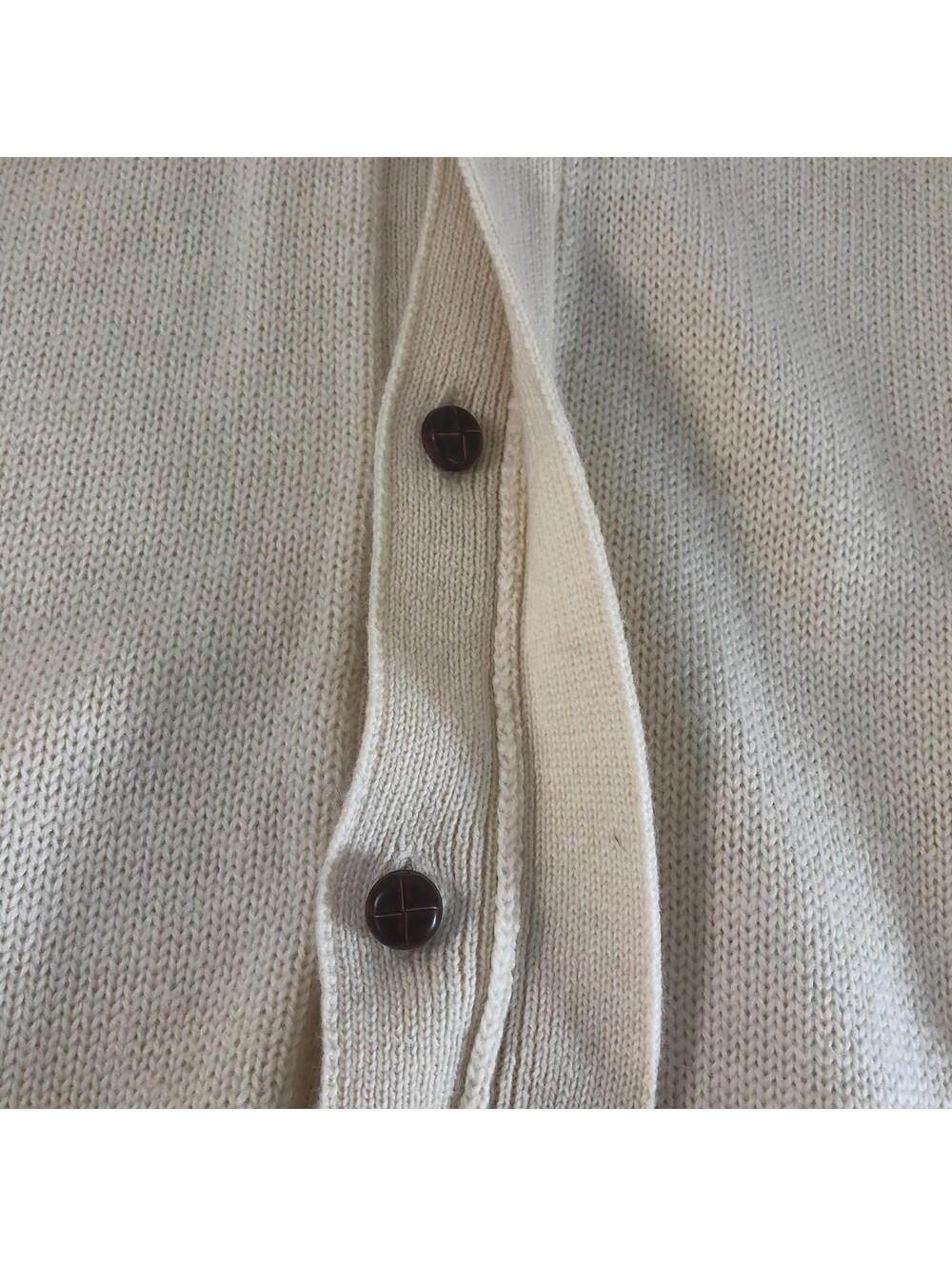 Gianfranco Ruffini Wool Sweater Vest Ivory Large - Picture 6 of 8